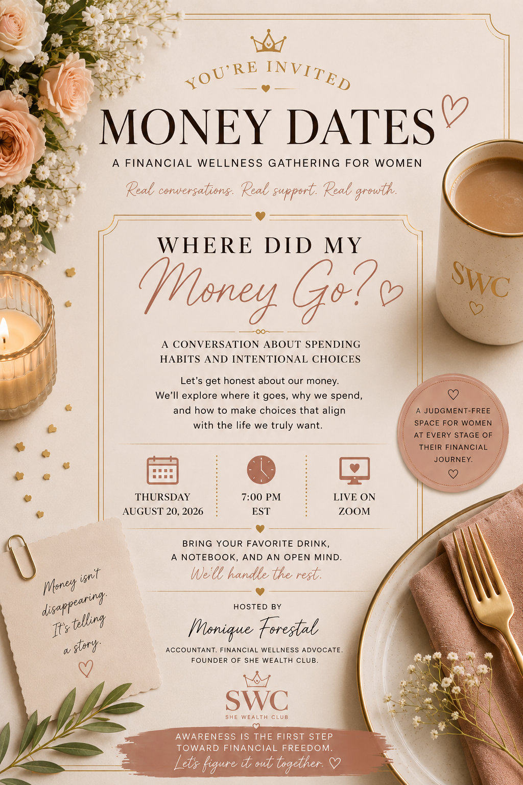 💰 Where Did My Money Go? - THURSDAY AUGUST 20, 2026 @ 7PM EST